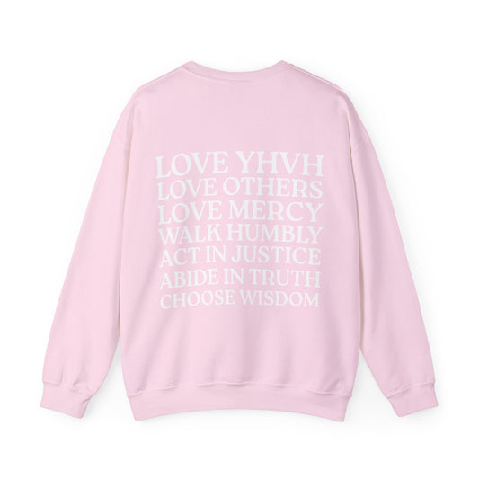 Love YHVH Crewneck Sweatshirt — Pink