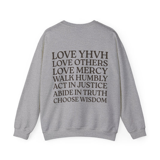 Love YHVH Crewneck — Grey