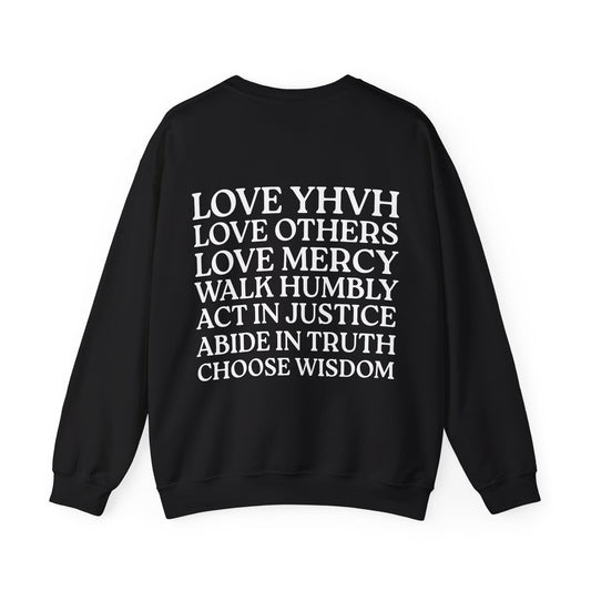 Love YHVH Crewneck Sweatshirt — Black