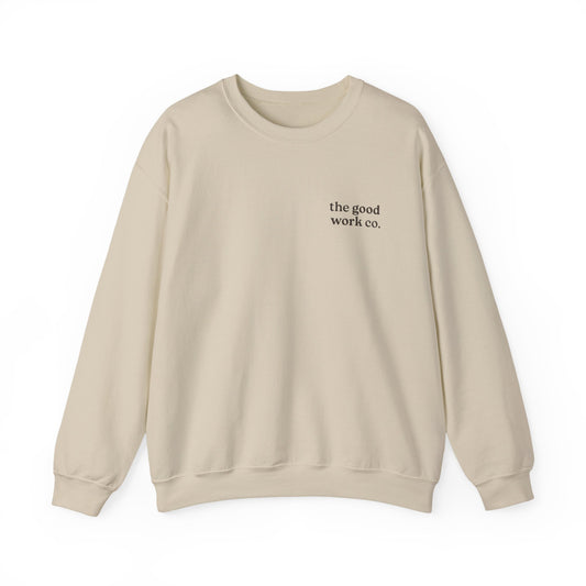 Love YHVH Crewneck — Sand/Cocoa