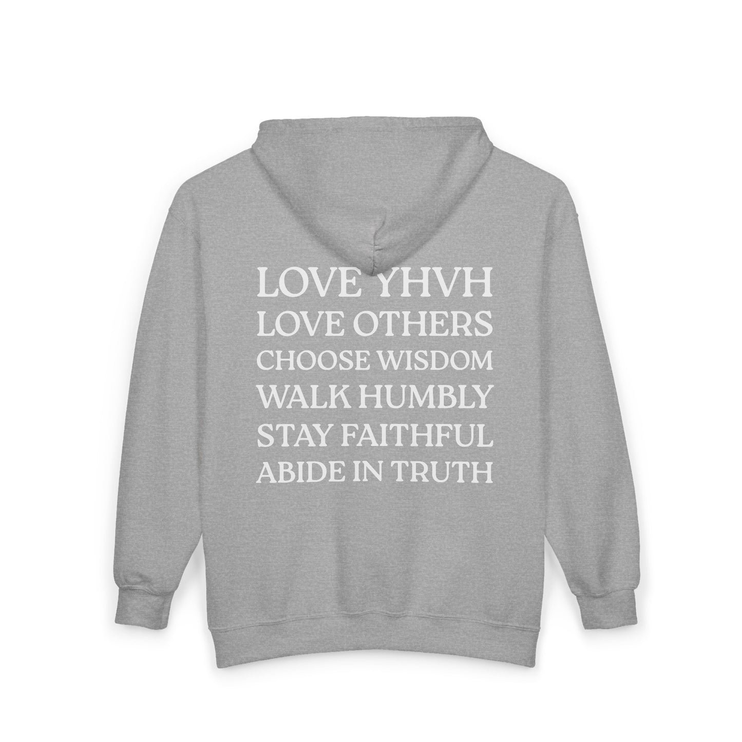 Love YHVH Unisex Zip Hoodie