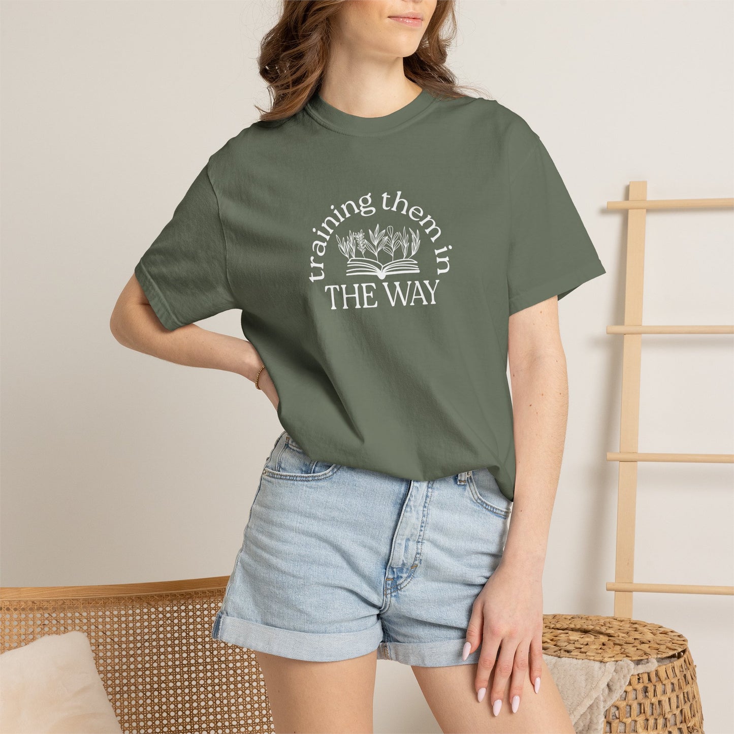 Trained Up Adult T-Shirt — Moss