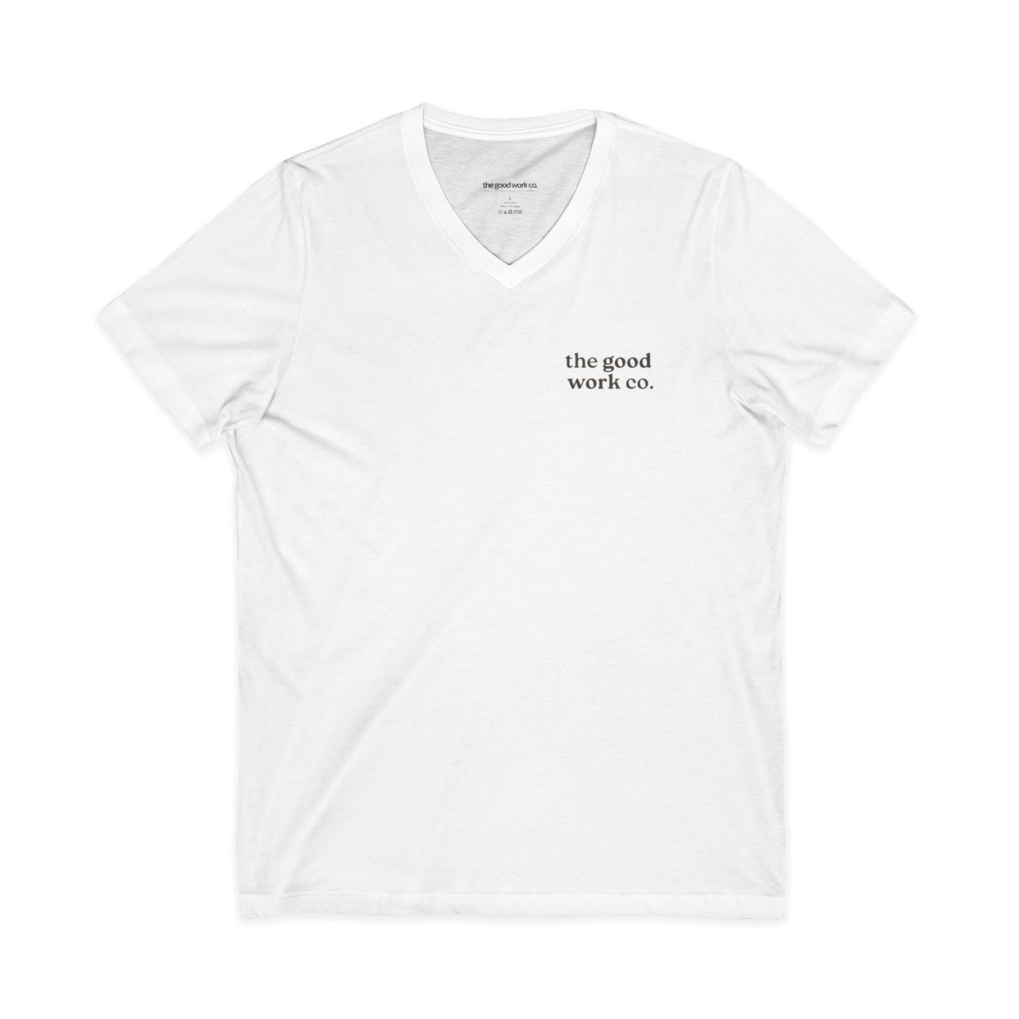 Love YHVH Adult V-Neck Tee — White