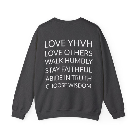 Love YHVH Crewneck — Dark Heather