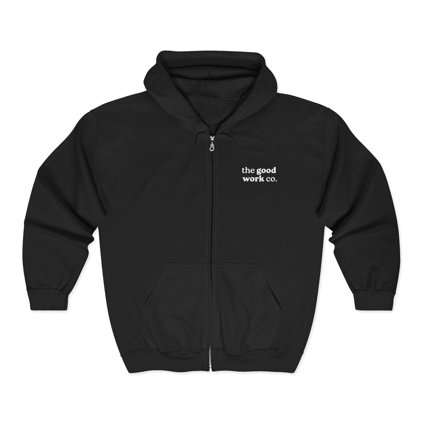 Love YHVH Full-Zip Hoodie — Black