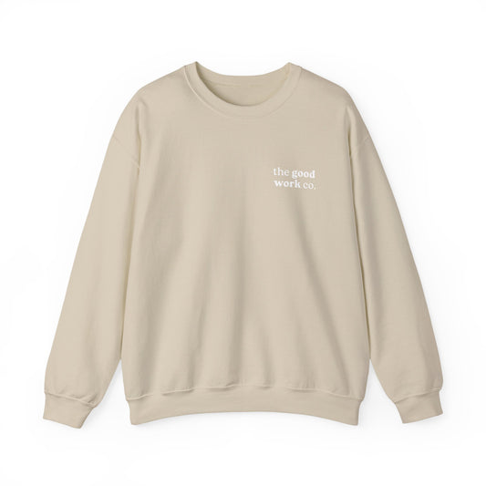 Love YHVH Crewneck  — Sand/White