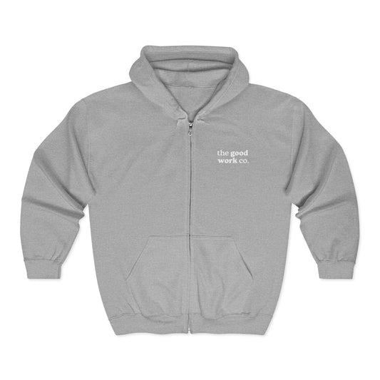 Love YHVH Full-Zip Hoodie — Grey