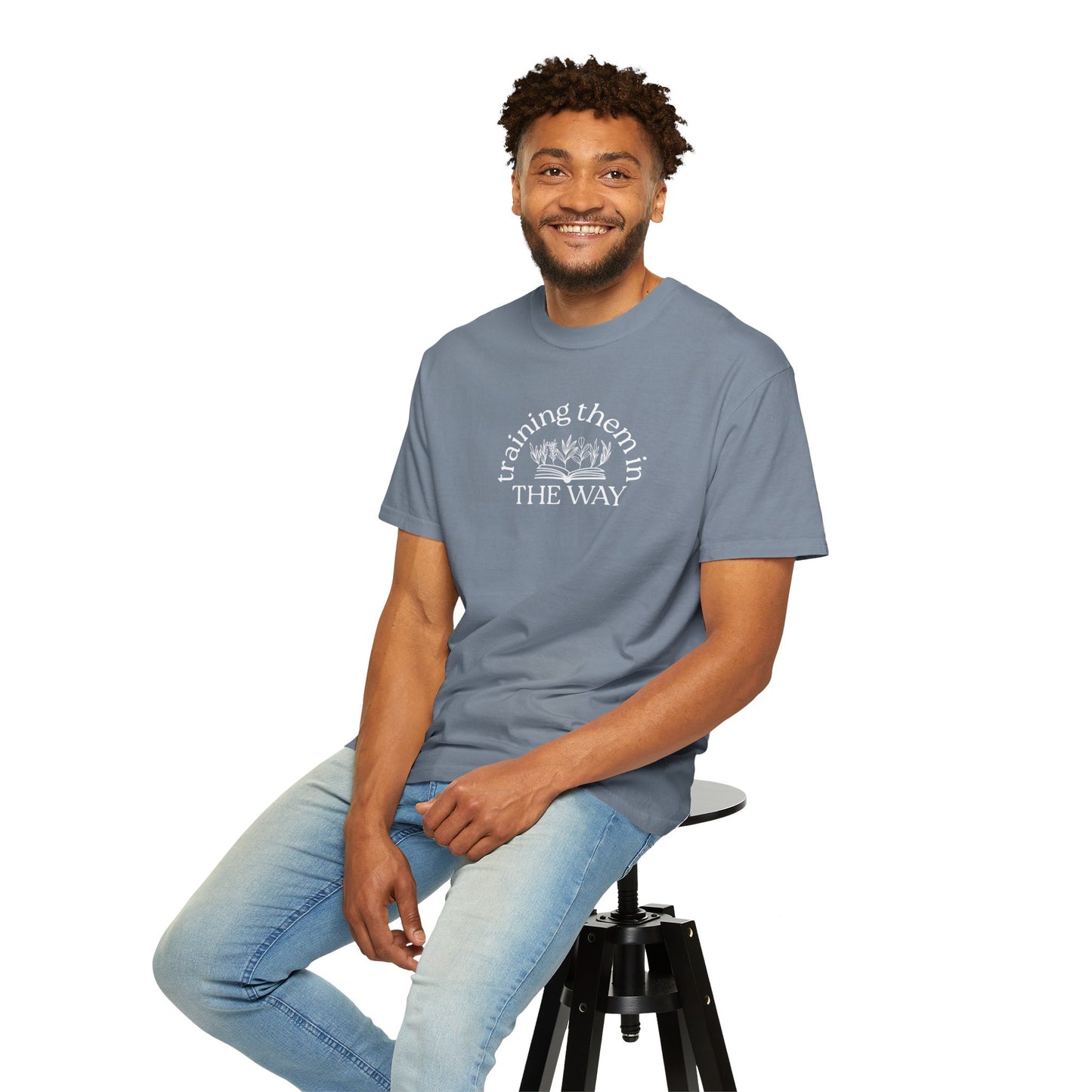 Trained Up Adult T-Shirt — Blue Jean