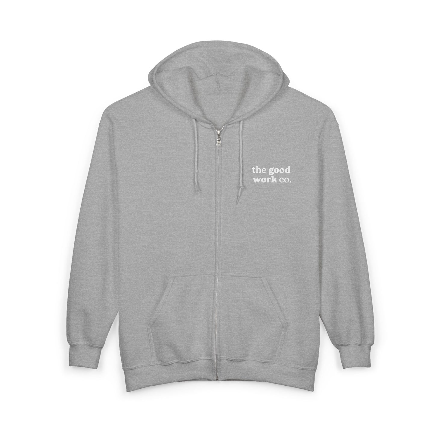 Love YHVH Full-Zip Hoodie — Grey