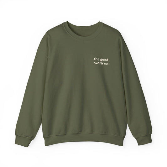 Love YHVH Crewneck — Green/Cream