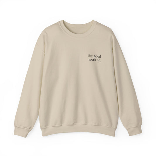 Love YHVH Adult Crewneck — Sand/Black