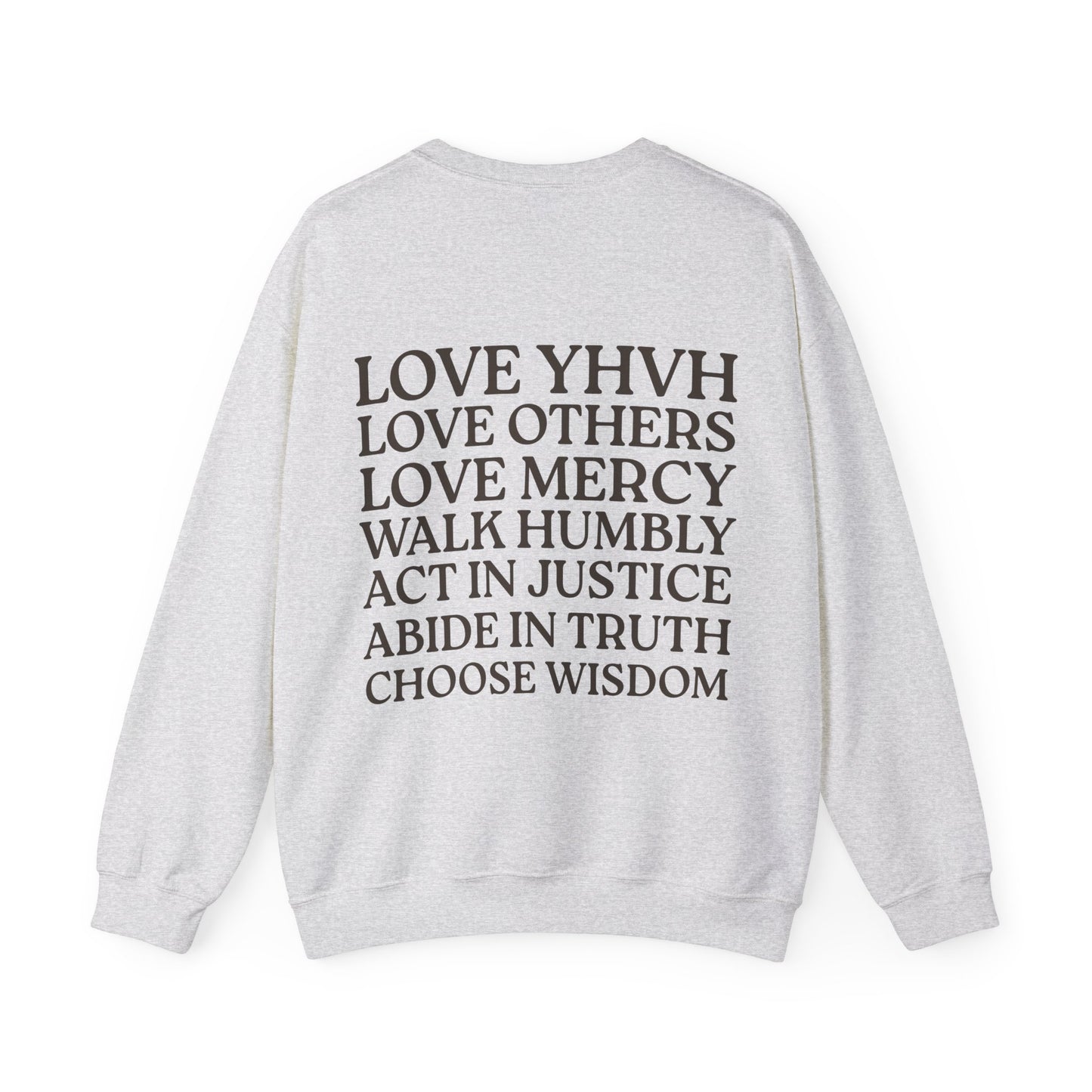 Love YHVH Crewneck — Ash/Cocoa