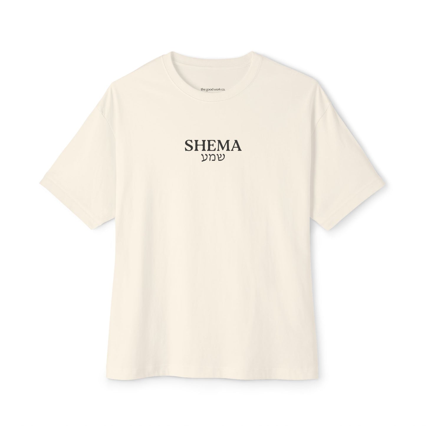 Shema Oversized Adult Tee — Natural