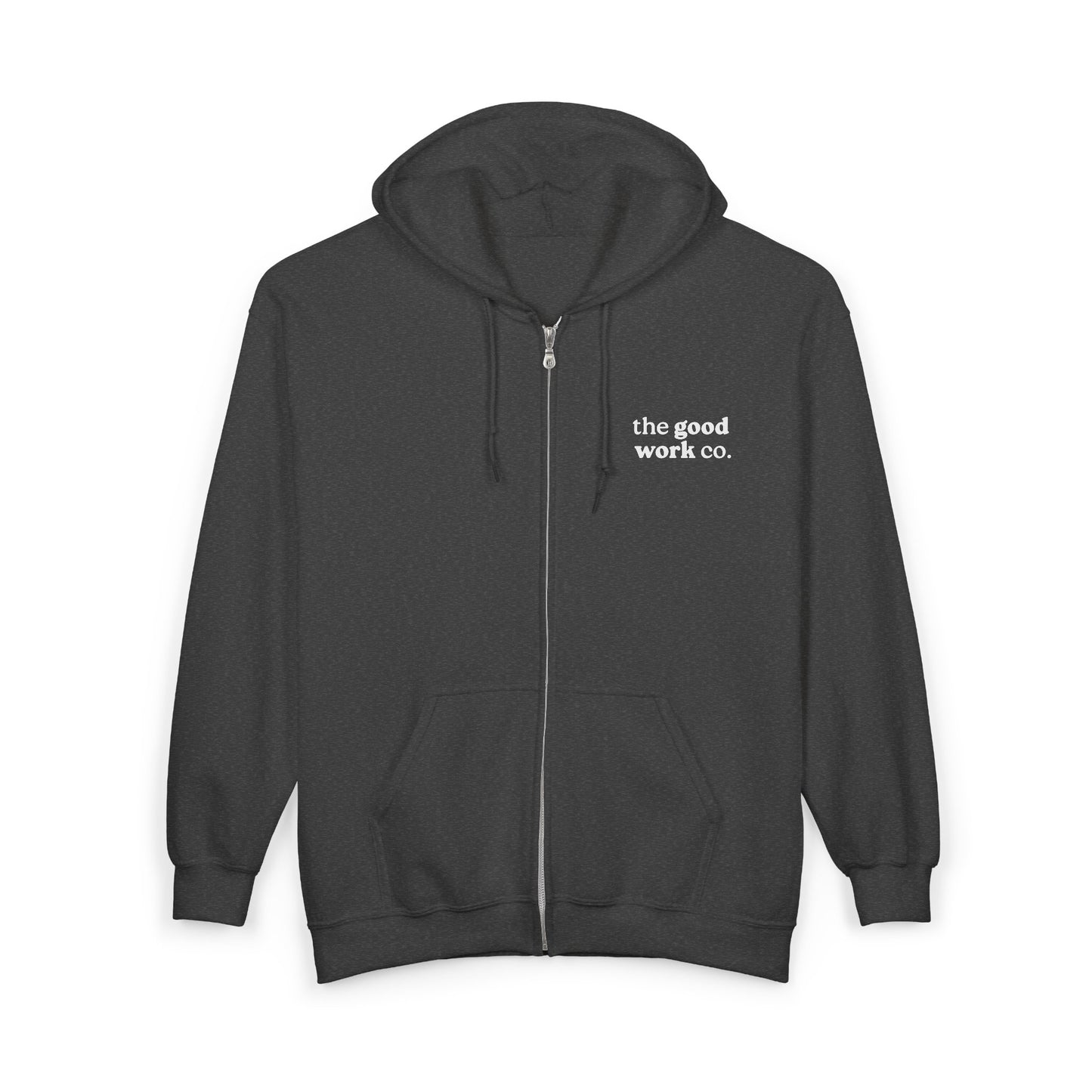 Love YHVH Full-Zip Hoodie — Dark Grey