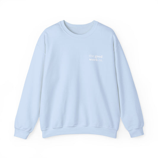 Love YHVH Crewneck Sweatshirt — Light Blue
