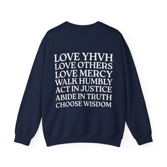 Love YHVH Crewneck Sweatshirt — Navy