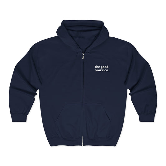 Love YHVH Full-Zip Hoodie — Navy