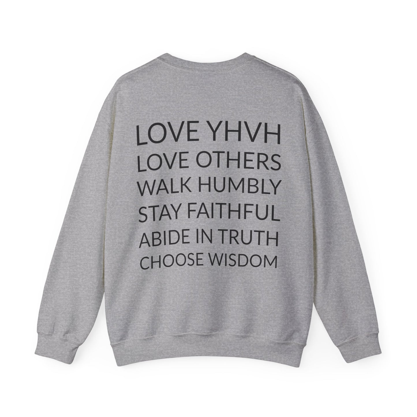 Love YHVH Adult Crewneck — Sport Grey