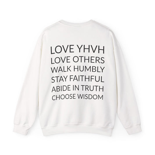 Love YHVH Crewneck — White