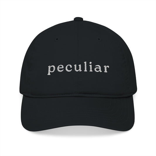 Organic Baseball Hat "peculiar"  — Black
