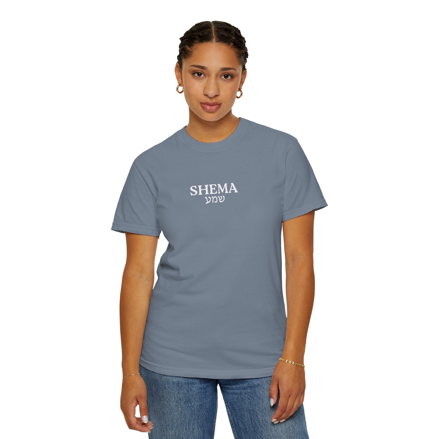 Shema Adult T-Shirt — Blue Jean